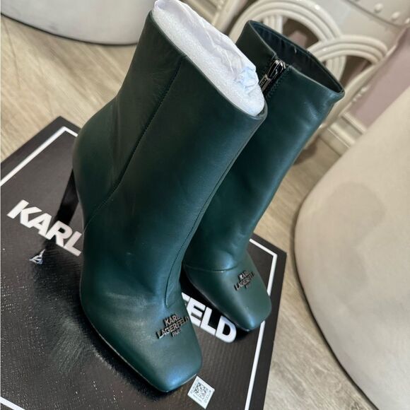 KARL LAGERFELD PARIS Women's Vica Square-Toe Dress Booties - Picture 6 of 9